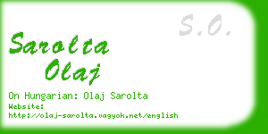 sarolta olaj business card